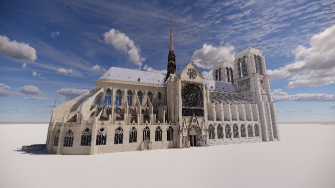 Modèle BIM de la cathédrale Notre-Dame de Paris par Autodesk